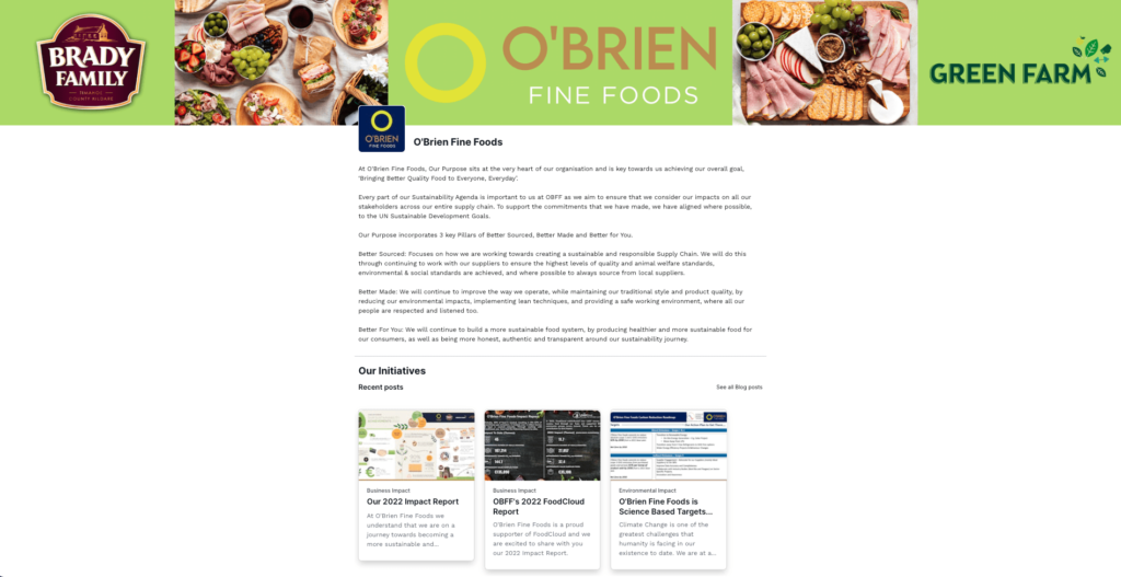 See how O'Brien Fine Foods is using ENSO to further along their sustainability goals